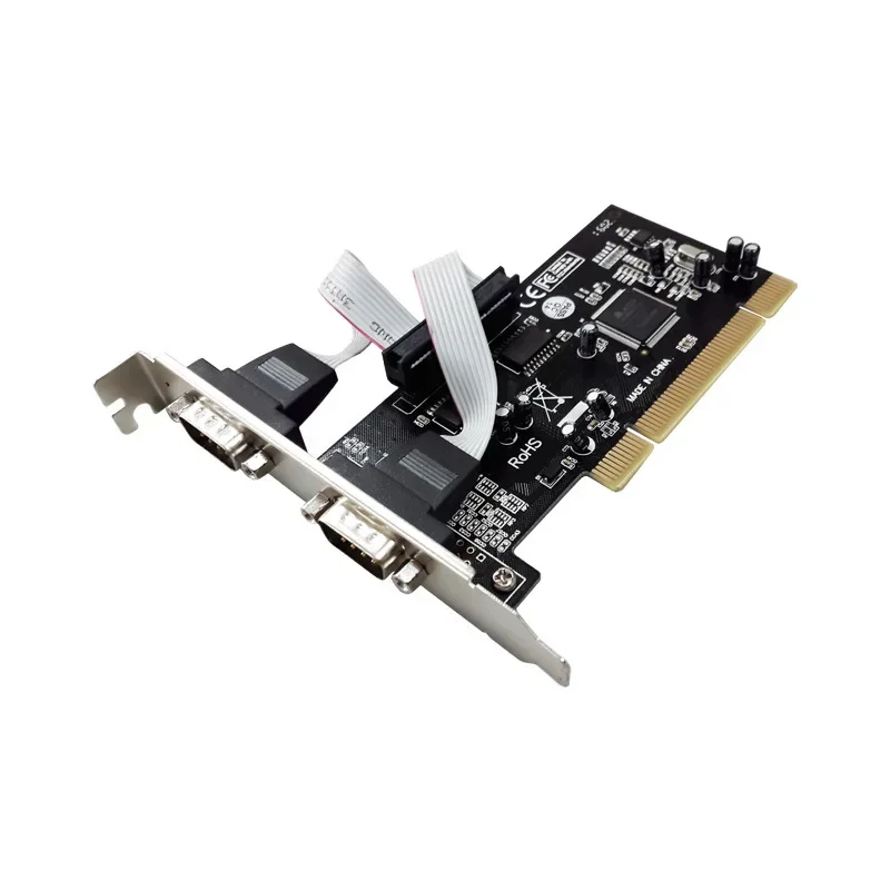 

PCI 2 serial port card DB 9 pin serial industrial communication COM port expansion card chip asix MCS9865 converter adapter card