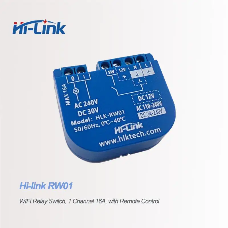 Hi-Link nuovo terminale di controllo remoto professionale lanciato HLK-RW01 relè di controllo remoto tramite supporto APP TmallGenie Alexa