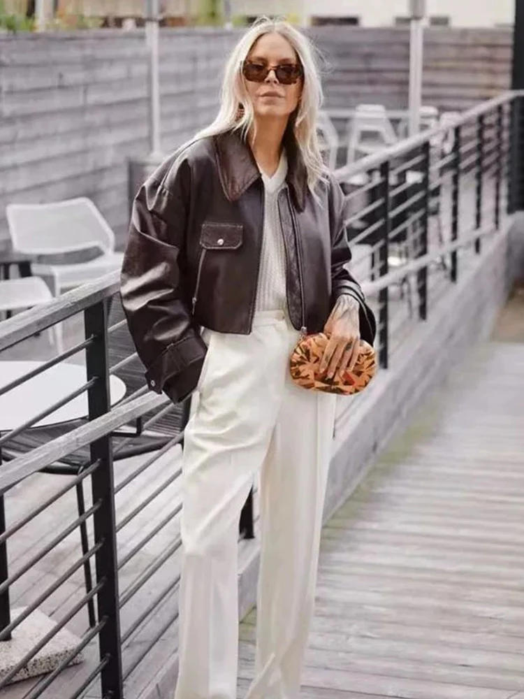 Frauen Frühjahr Echte Blister Schaffell Leder Jacke Lose Echt Leder Jacke