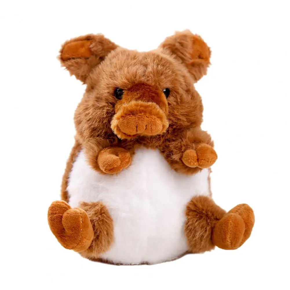 Animal relleno de lana suave, muñeco de jabalí de lana suave con relleno de algodón Pp para comodidad de soporte emocional para niños