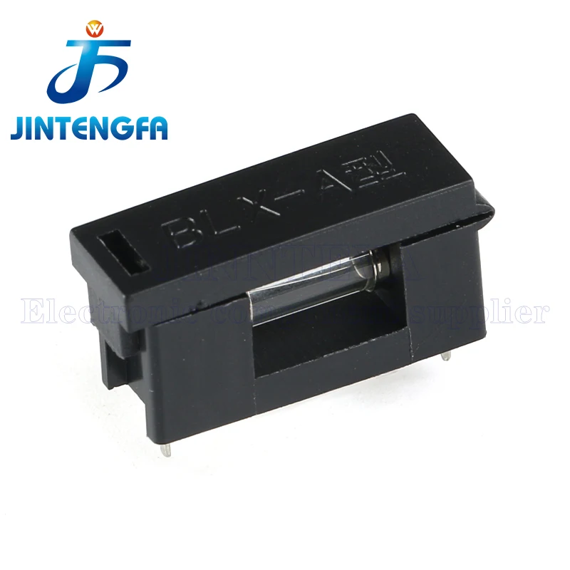 20PCS 5*20mm BLX-A Type Black Insurance Tube Socket Fuse Holder Fuse Clamp Box 5×20mm 6A 250V AC Glass Tube Fuse Holder