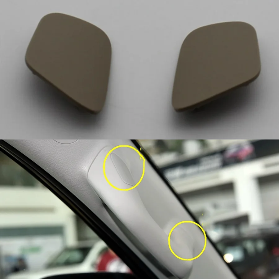 2Pcs Handle Grab Car Inner Roof Pull Handle Armrest Safety Handle Assist Grip Screw Cover For Toyota Land Cruiser Prado LC150