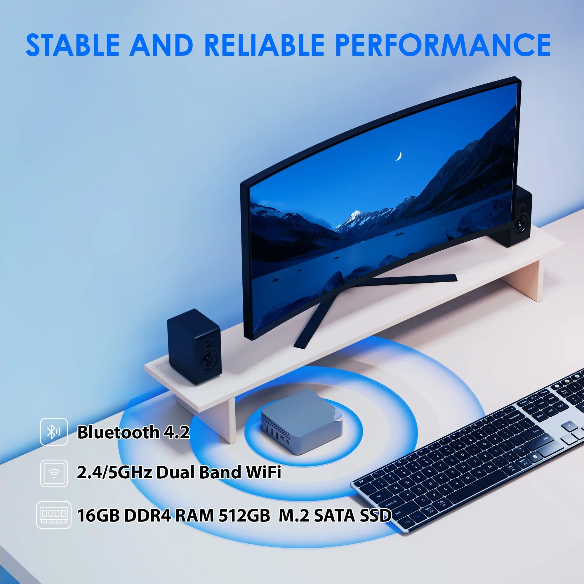 SZBOX T8 Pro Twin Lake N150 كمبيوتر صغير 8 جيجابايت 16 جيجابايت DDR4 256 جيجابايت 512 جيجابايت M.2 SATA SSD ماكس 2 تيرا بايت WIFI5 BT4.2 4K HD كمبيوتر مكتبي