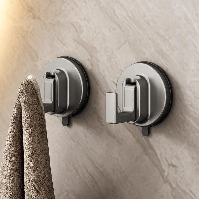 Reusable Suction Cup Hooks Vacuum Suction ABS Waterproof Hooks Punch-free Kitchen Bathroom Wall Hanger Towel Clothes Hook Rack