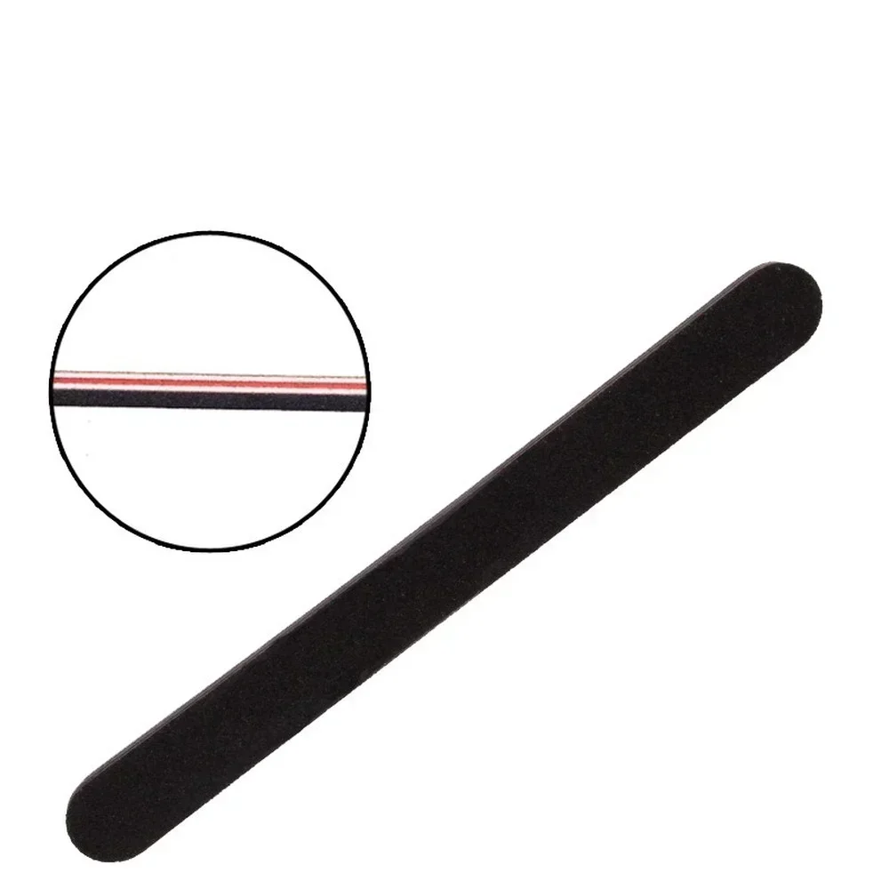 Professionele schurende nagelvijl nagelvijl 100/180 voor nagelgereedschap, 30 stuks recht rond zwart aangepast logo