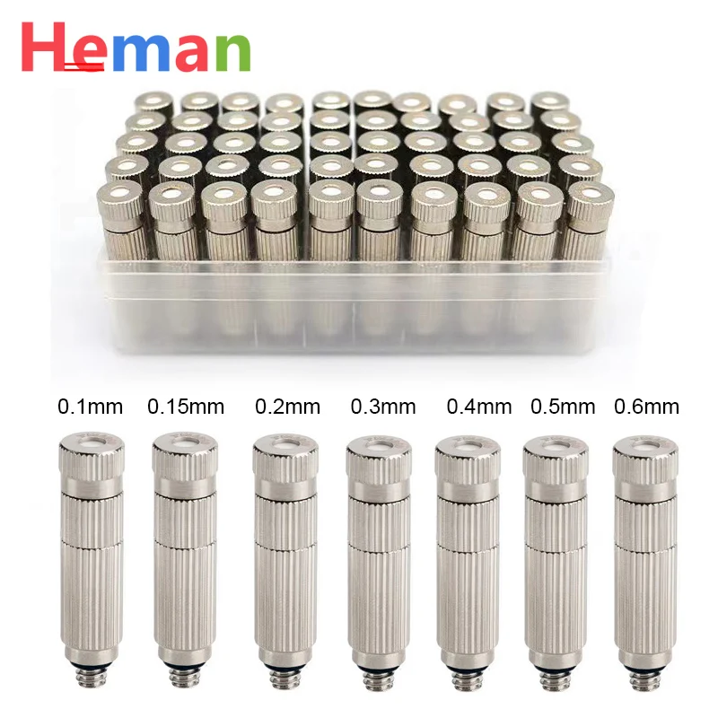 100pcs High Pressure Atomizing Misting Nozzle Sprayer Fogging Sprinkler for Disinfection,Booth sterilizing,Patio Cooling Misting