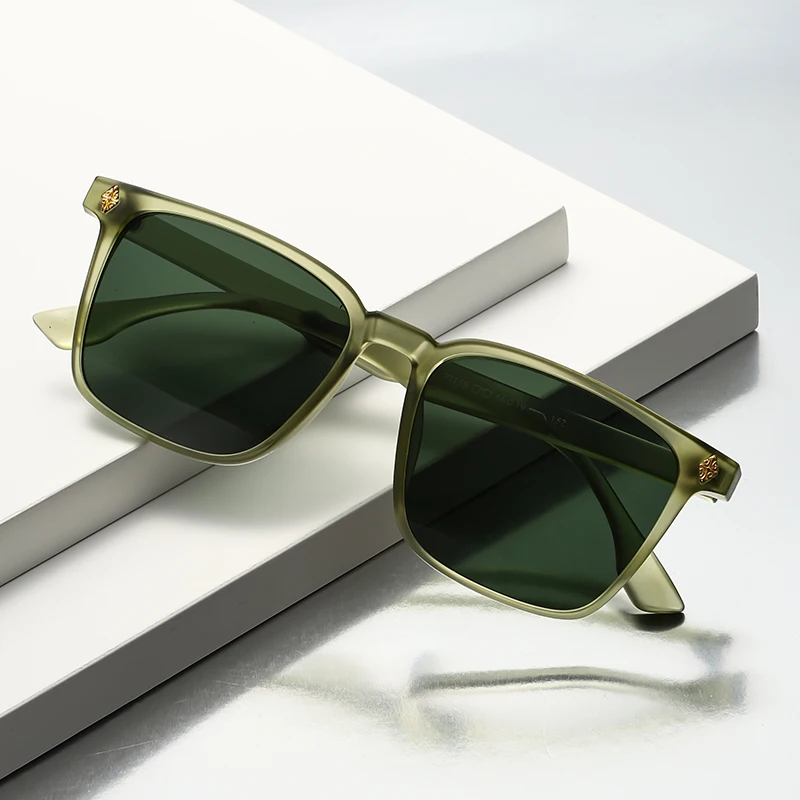 

New Retro Colored Sunglasses, Stylish Large Frame Sunshade, Travel Street Photography Sunglasses