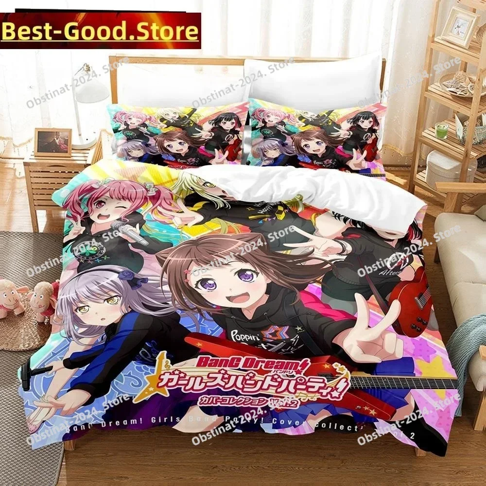 3D Anime BanG Dream! Girls Band Party! Printed Bed Set Duvet Cover Pillowcase Bedding Set Bed Linen Sheet Quilt Cover Full Size