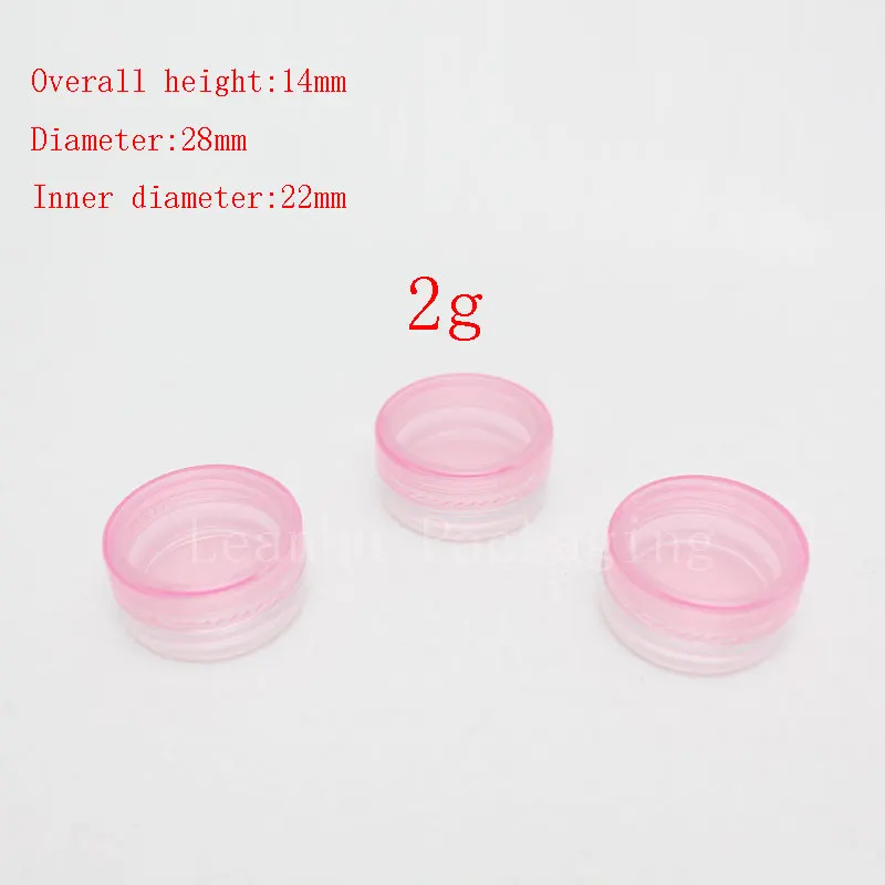 200pcs 2g Small Empty Cream Jar Cosmetic Container Sample Jar Display Case Cosmetic Packaging Mini Plastic Bottle Tin