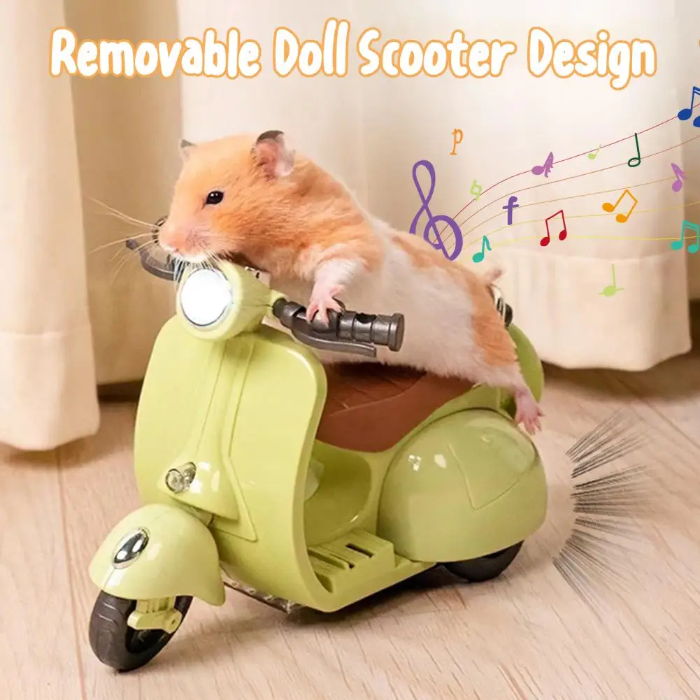 Doll Motorcycle Toy Doll Scooter Toy with Light Music Mini Motorcycle Accessory for Dolls Desktop Decor for Collectors Colorful