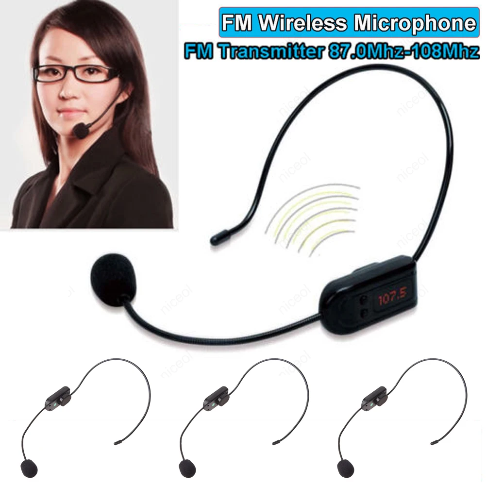 ميكروفون لاسلكي FM محمول ، مكبر صوت ، مكبر صوت لاسلكي ، للتدريس ، للمرشد السياحي ، ترويج المبيعات ، الاجتماعات