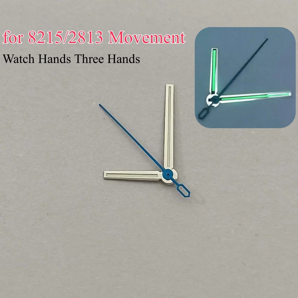 1 Set Watch Hands for 8215/2813 Movement Three Hands Gold Silver Rose Green Luminous Blue Second Hand Accessories