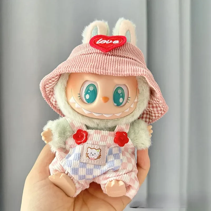 

Для милой мини-одежды лабу 15 см, кавайные штаны-комбинезоны с героями мультфильмов и подходящей обувью, аксессуары Labubu