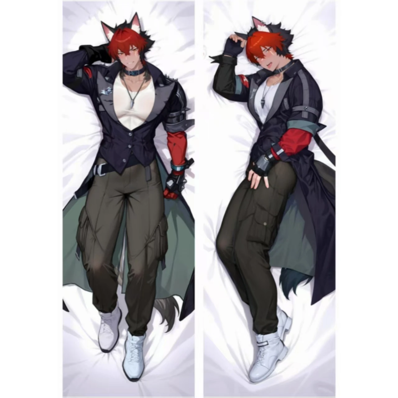 

Anime male Body Pliiow Custom Soft Skin Duble-sided printed Life size Japanese Hugging Pillowcase Cover Dakimakura Cosplay