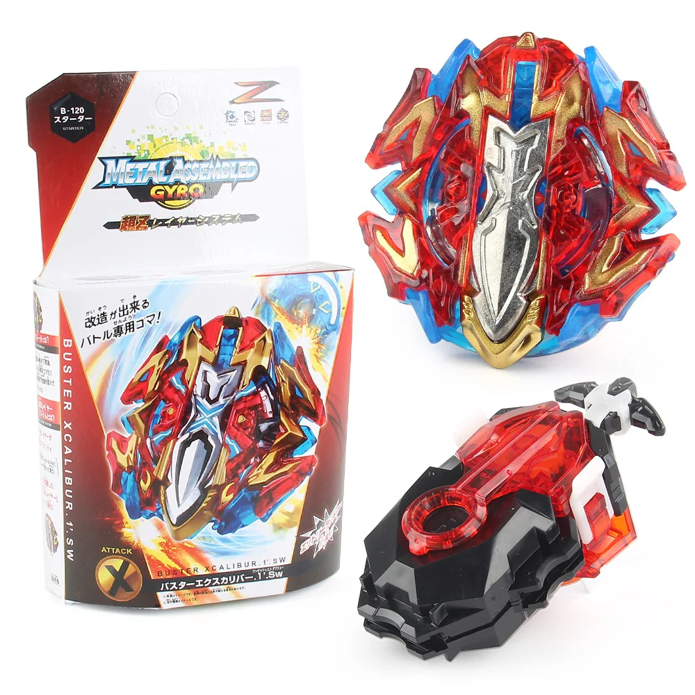 

Launcher Set Burst B120 Super Z Starter Buster Xcalibur.1'.Sword Spinning Top Spin Gyro B-120 Kids Games Toy