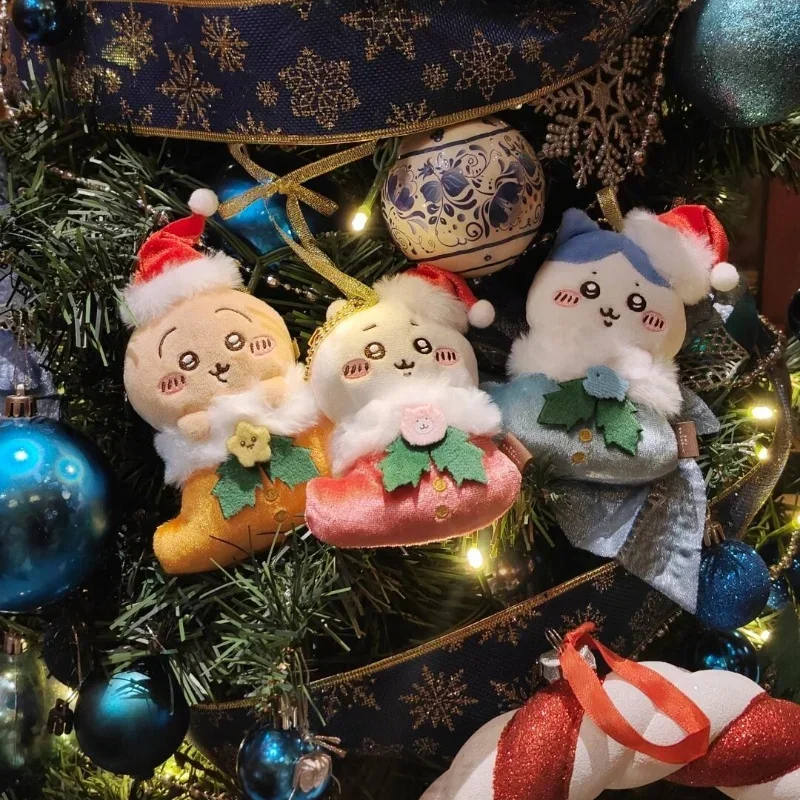 Lindo Chikawa peluche Navidad media muñeca periférica Hachiware Usagi Anime dibujos animados Navidad regalo de cumpleaños