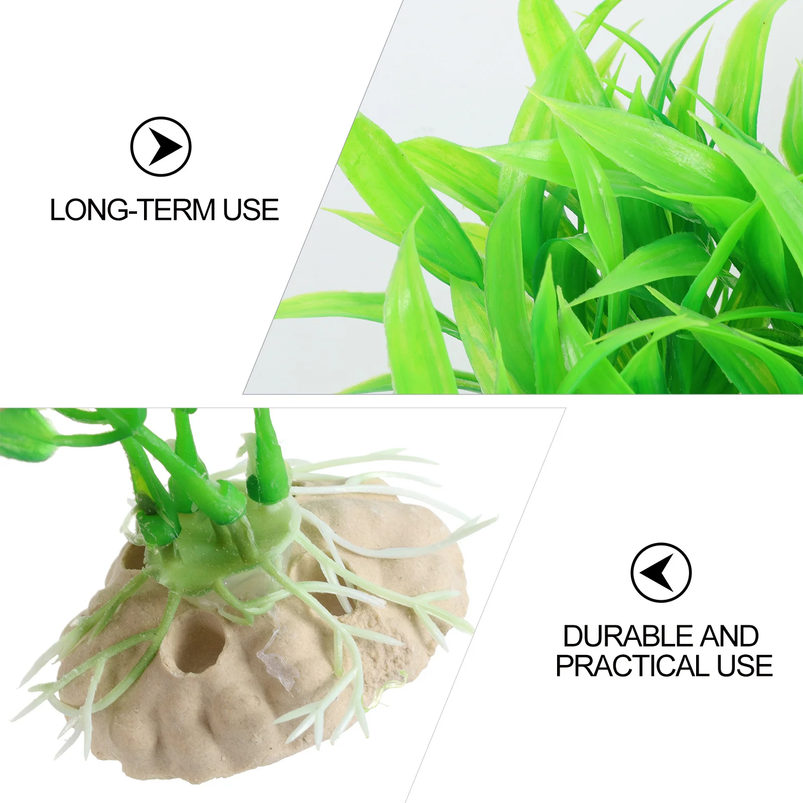 

10Pcs Simulation Aquarium Grass Resin Decoration Fish Tank Landscape Lifelike Grass Habitat Ornament for Pet Hiding and Tank