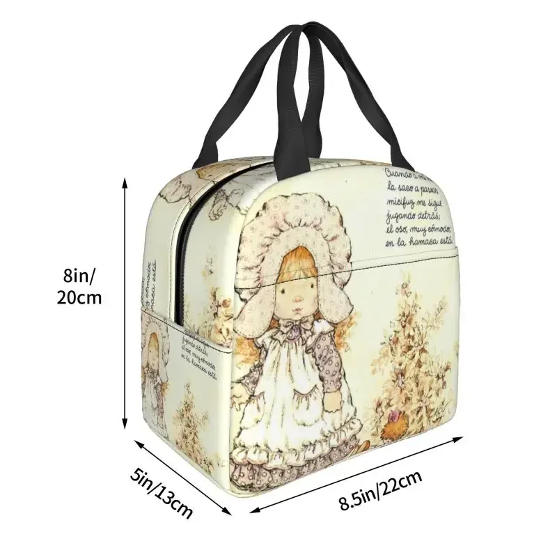 Custom Cartoon Sarah Kay Lunch Bag Women Girl Cooler Thermal Insulated Lunch Boxes for Kids School Children