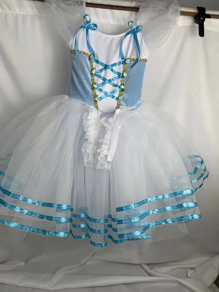 Lange Giselle Ballet Kostuums Groene Romantische Tutu Tule Jurk Meisjes Vrouwen Volwassen Skate Ballerina Stage Performance Koor Jurk