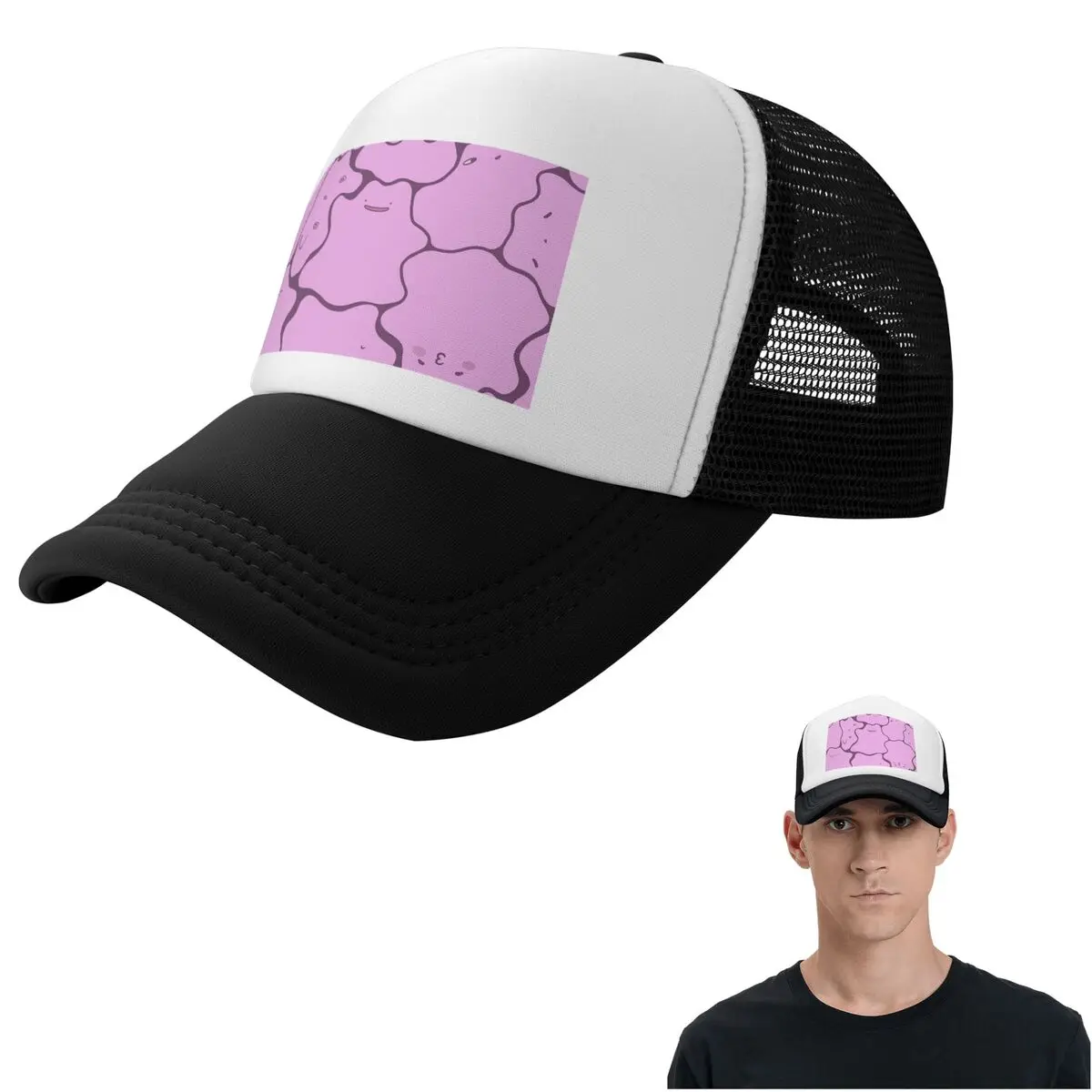 Ditto Pattern (no Shiny) Cap Casual Mesh Baseball Caps Adjustable Hat Hip Hop Summer Unisex Baseball Hats