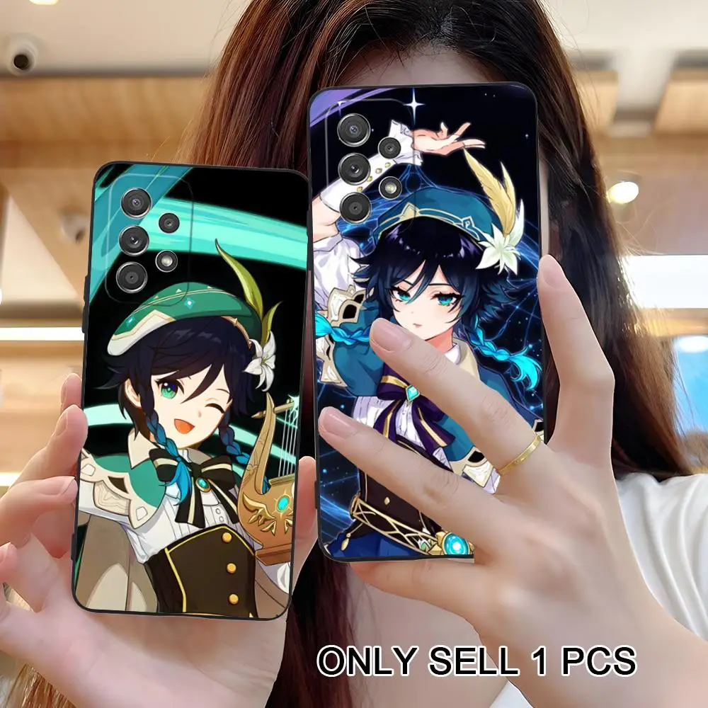 Game GI Venti Phone Case for Samsung Galaxy A26 25 24 23 22 21 17 16 15 14 13 12 11 5G Soft TPU Shockproof Cover