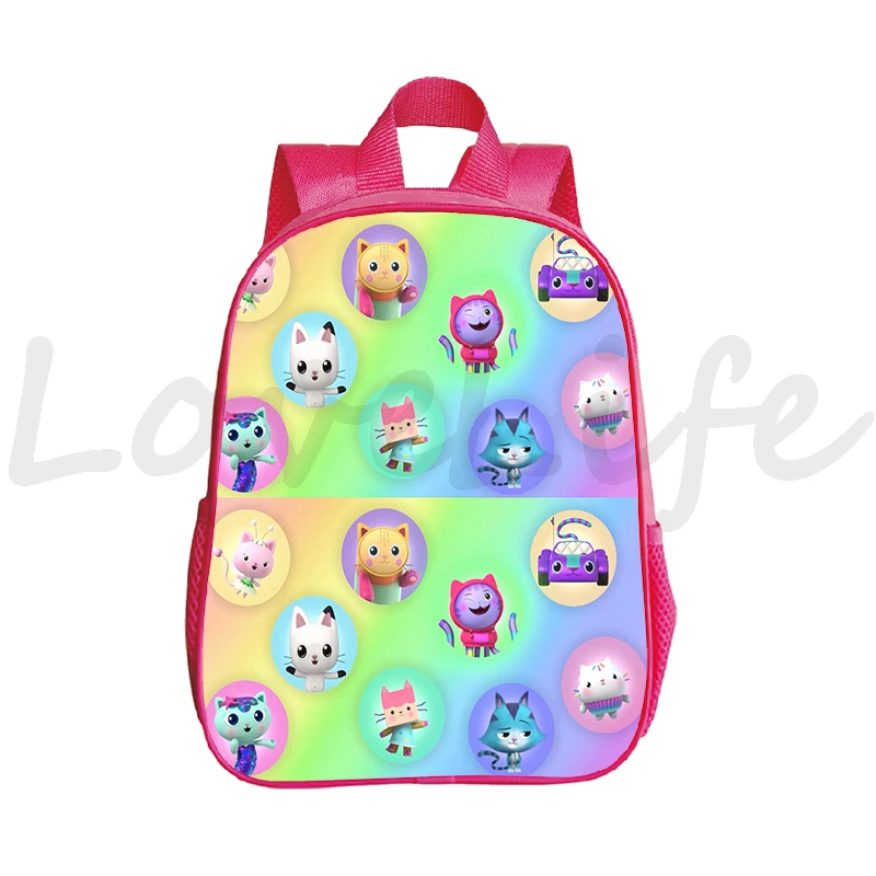 Cartoon Gabby\'s Dollhouse Backpack Schoolbag Toddler Kindergarten Bag Children Anime Backpacks Kids Mini Bookbag Kawaii Rusksack