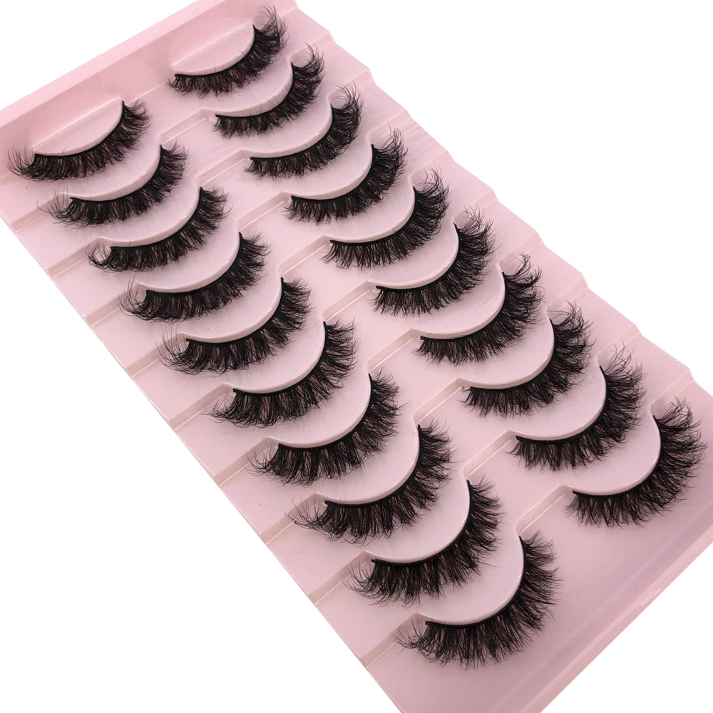 HBZGTLAD New 10 Pairs Natural False Eyelashes Fake Lashes Long Makeup 3d Mink Lashes Extension Eyelash Mink Eyelashes for Beauty