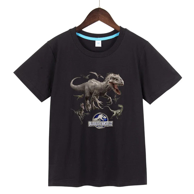 Jurassic World Indominus Rex Raptor Children T-Shirt new Summer Short Sleeve Boy T Shirts Unise Fashion Baby Kids clothing