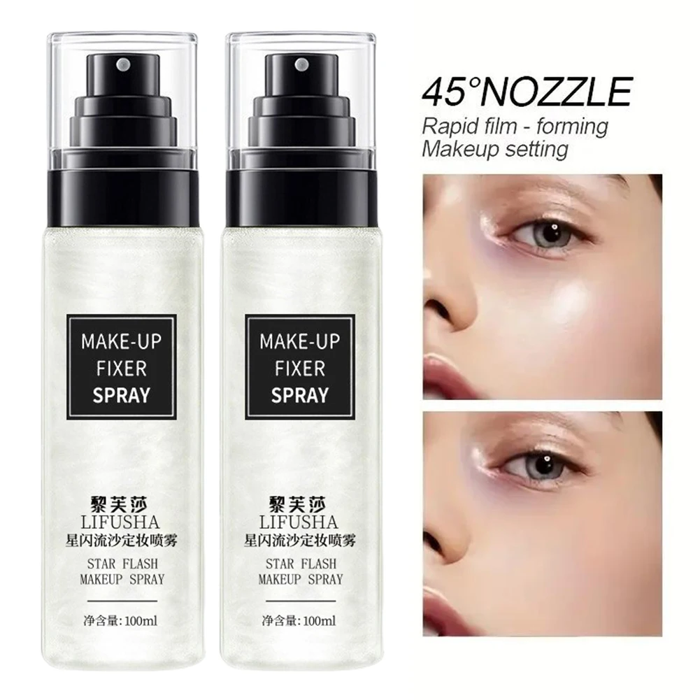 

100ml Star Flash Quicksand Flaw-Less Setting Spray Makeup Finishing Spray Long-Term Oil Control Sweat Proof For All Women's Skin