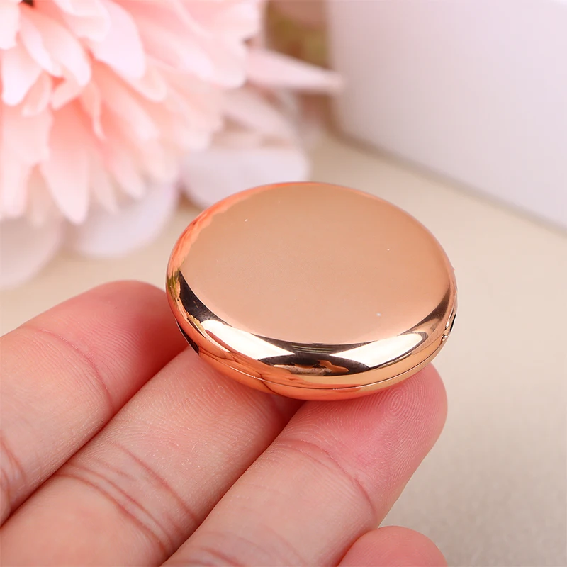 Gold Mini Eye Shadow Empty Box DIY Highlight Rouge Makeup Container Plastic Case Refillable Travel Accessory Cosmetics Dispenser