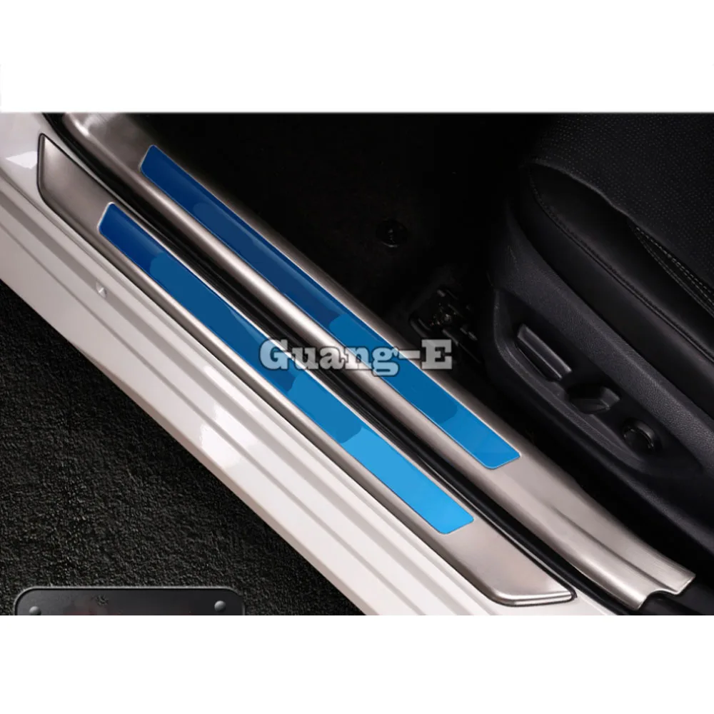 For Toyota Avalon XX50 2019 2020 2021 2022 2023 2024 Stick Stainless Pedal Door Sill Scuff Plate Cover Outside Threshold 4PCs view 3