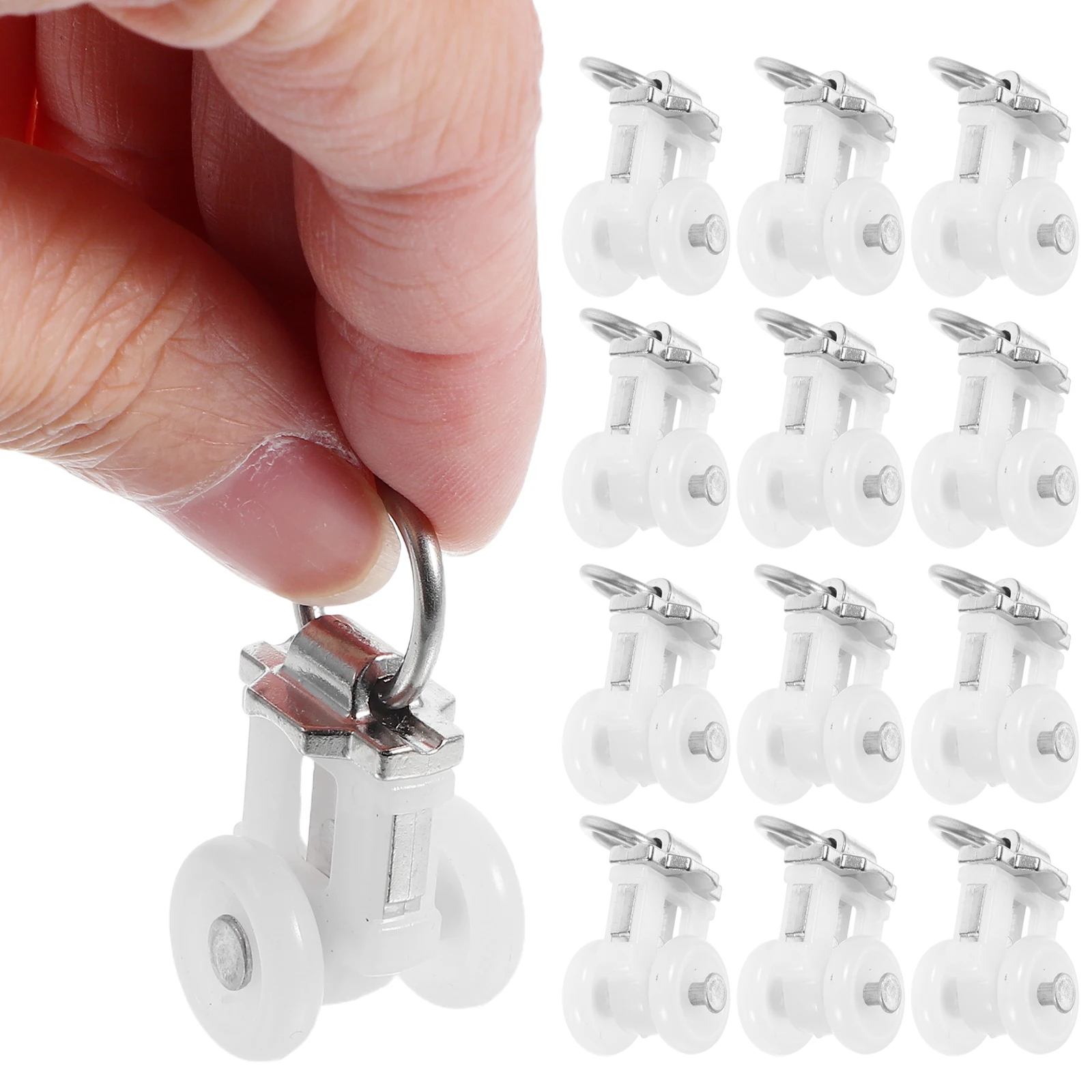 

30 Pcs Curtain Track Pulley Caravan Gliders Rail Holdback Holdbacks Holders Curtains