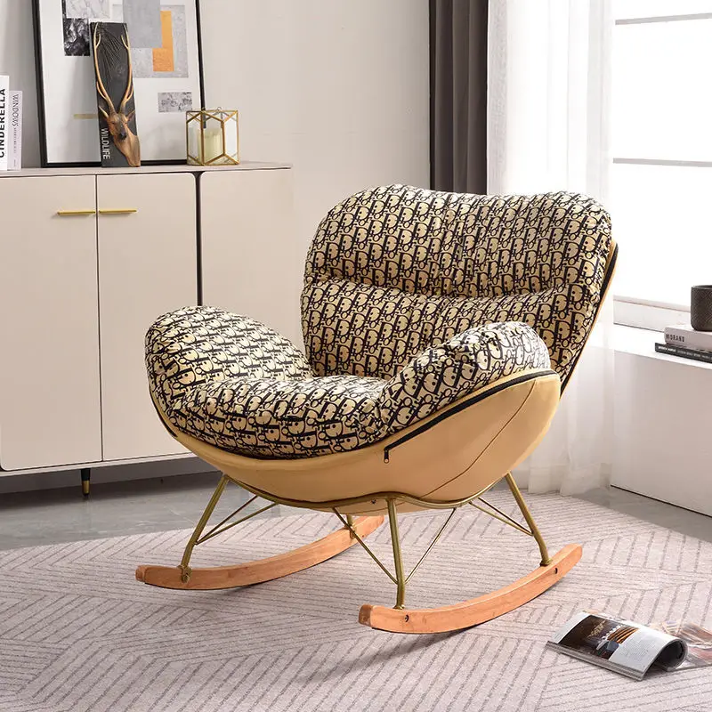 Normal Floor Adults Chairs Living Room Cheap Bedroom Puffs Rocking Chair Nordic Designer Lazy Woonkamer Stoelen Home Furniture