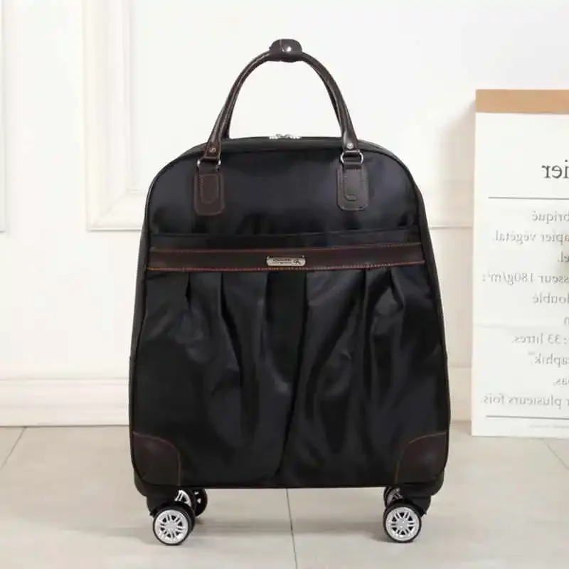 Women Travel Luggage handbag girls trolley bags Cabin Waterproof Oxford Rolling Trolley suitcase Lady on Wheels wheels Drag bag