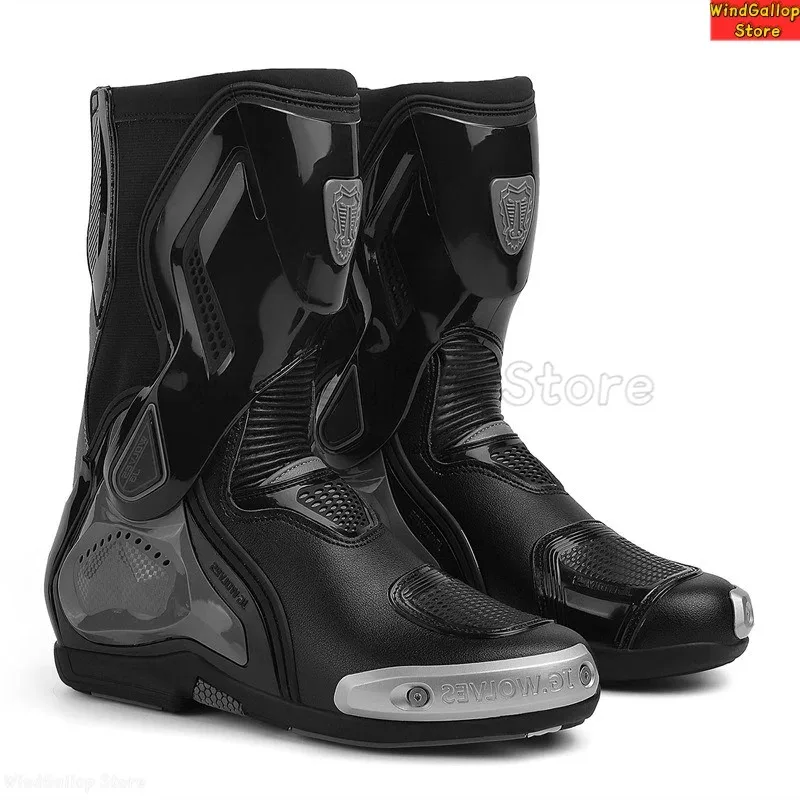 Professional motorcycle riding boots wear-resistant waterproof breathable track racing sports all-round protective shoes
