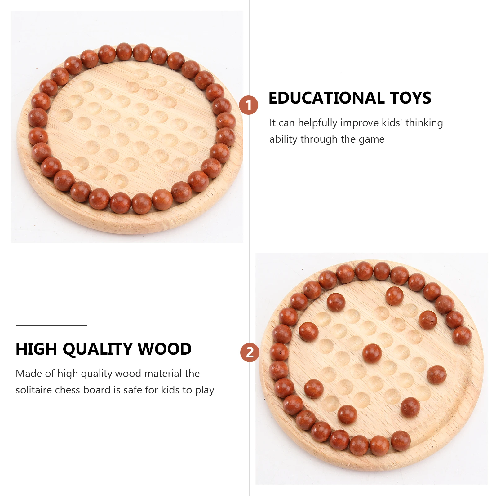 

1 set Wooden Board Diamond Toy Safe Material Kids Diamond Chess Adults IQ Single Chess Development