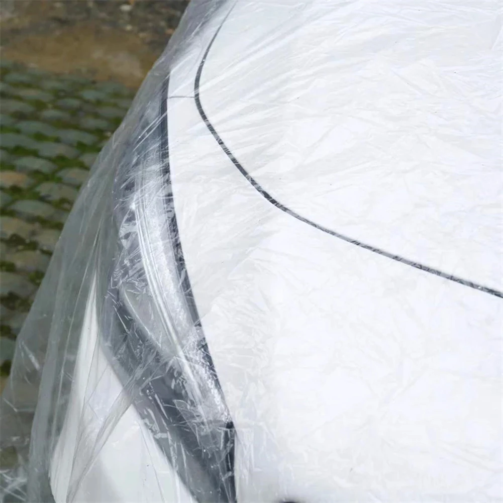 

Universal Car Cover Disposable Protective Shield Waterproof Transparent Car Cover for Sedan SUV Van for Vehicle Automobile