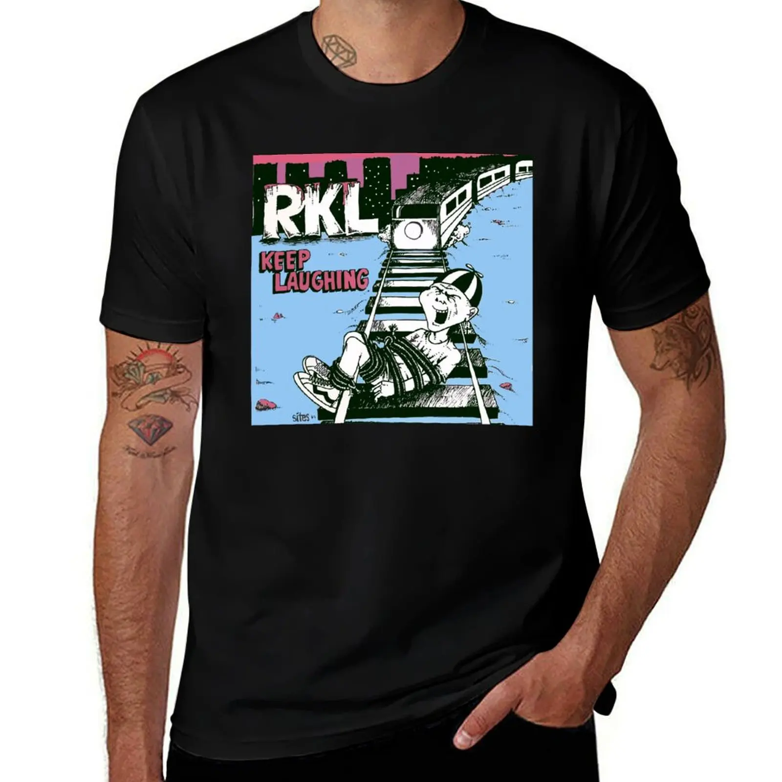 

Keep Laughing Keep Happy RKL, Rich Kid on Lsd laughing T-Shirt Urban Style Casual Short Sleeve Top