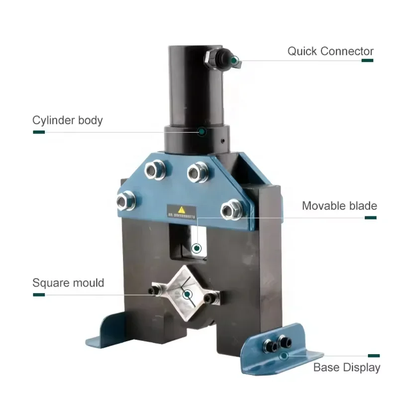 Hydraulic Square Tube Angle Iron Cutter 50 Galvanized Pipe Cutting Mold Electric Notching Angle Steel Cutting Die