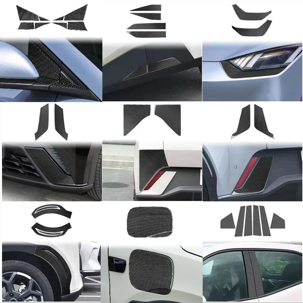 For BYD Seagull EQ/ Dolphin Mini/ Dolphin Surf/ Atto 1 2023-2025 Car Accessories Carbon Fiber Exterior Protector Moldings Strip