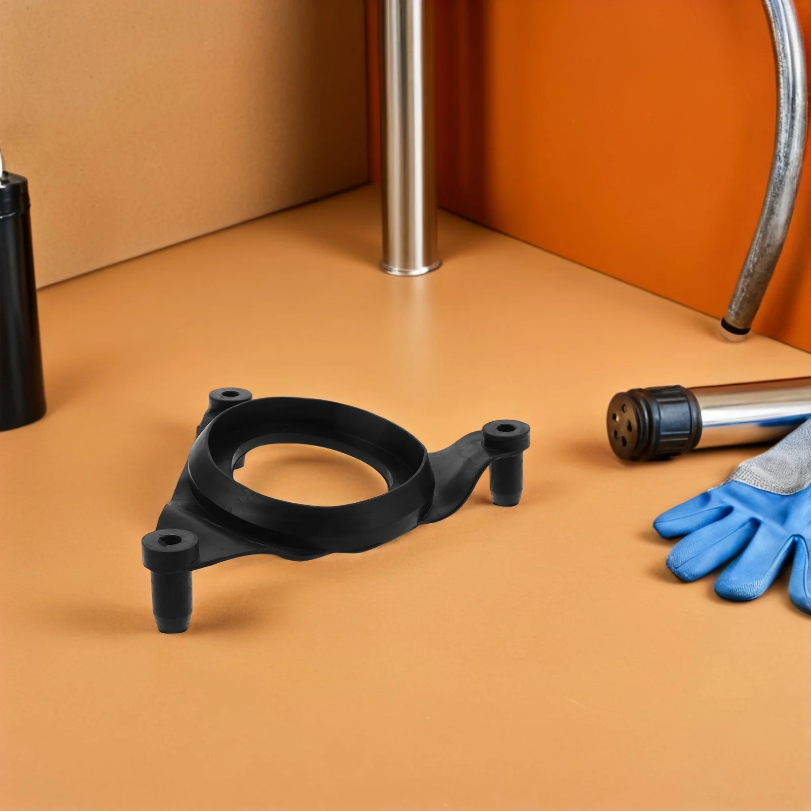 

1Set Toilet Repair Kit Universal Triangle Gasket Heavy Duty Bolts Toilet Tank to Bowl Coupling Leakproof Installation Hardware