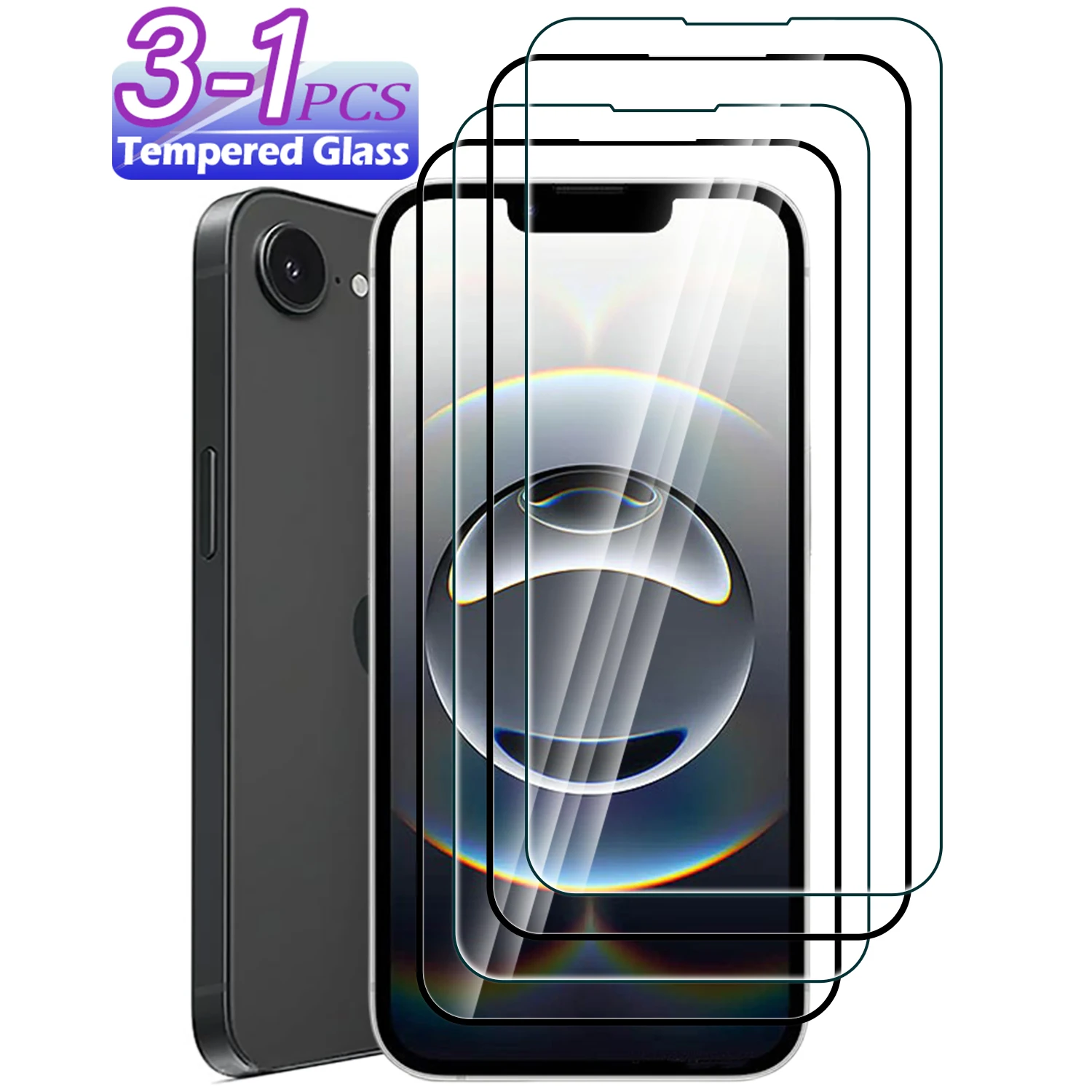 Tempered Glass for iPhone 16 Pro Max 16e Screen Protector Protective Glass on iPhone 16 Plus 16 e Glass Film