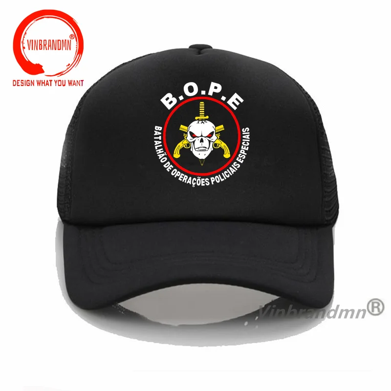New Harajuku BOPE Tropa De Elite Brazil Special Elite Forces Baseball Caps High Quality Adjustable Visor Hats Casual Fishing Hat