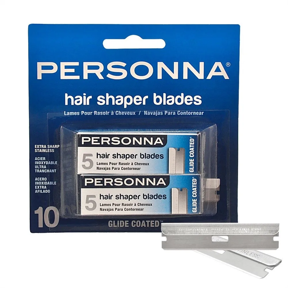 

Hair Shaper Blades for Shaving and Shaping, Extra Sharp Stainless Steel, 10 Count