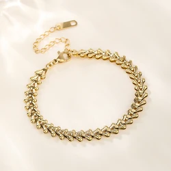 S38 Golden Stainless Steel Bracelet for Women - Elegant Jewelry Accessory for