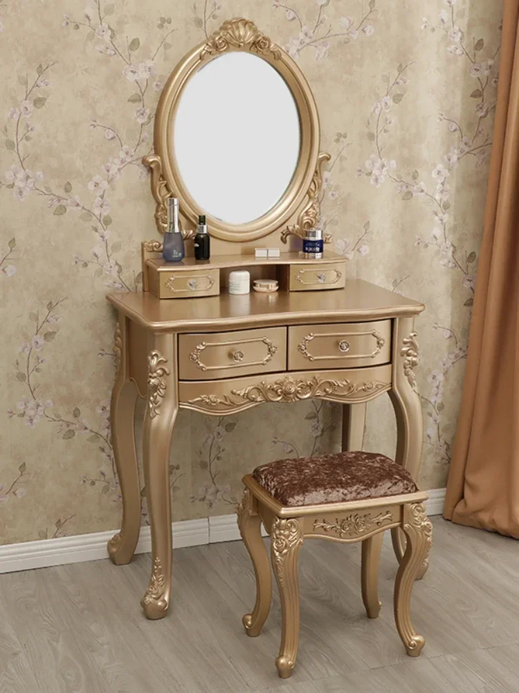 French Champagne Dresser Luxury Princess Table Makeup Luxury