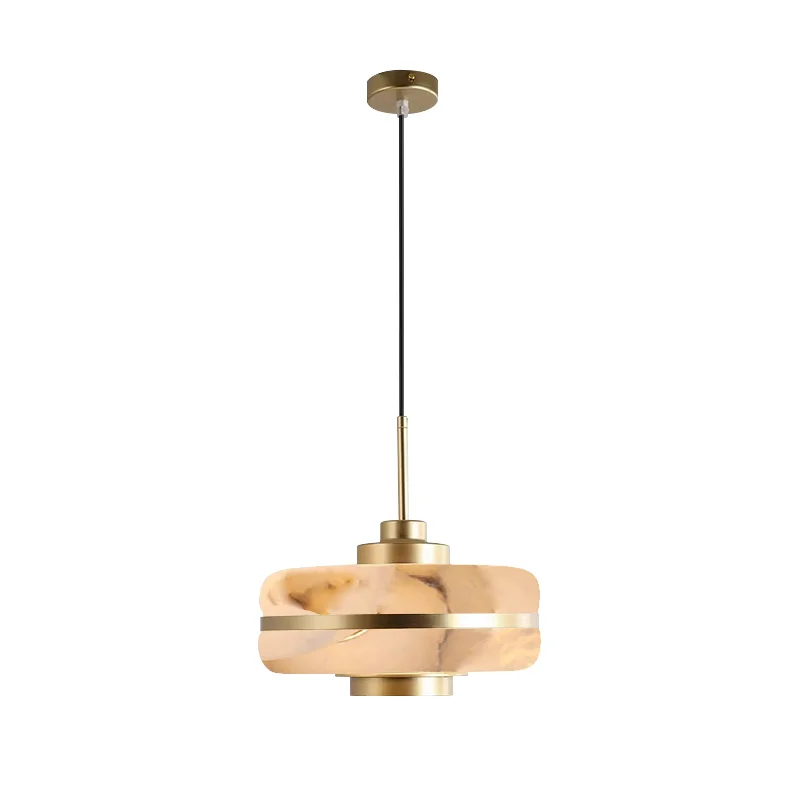 

Modern Spanish Natural Real Marble Pendant Light ZY0324 Lustre Home Applicant LED Dimmable Main Lamp For Living Room Dining Room