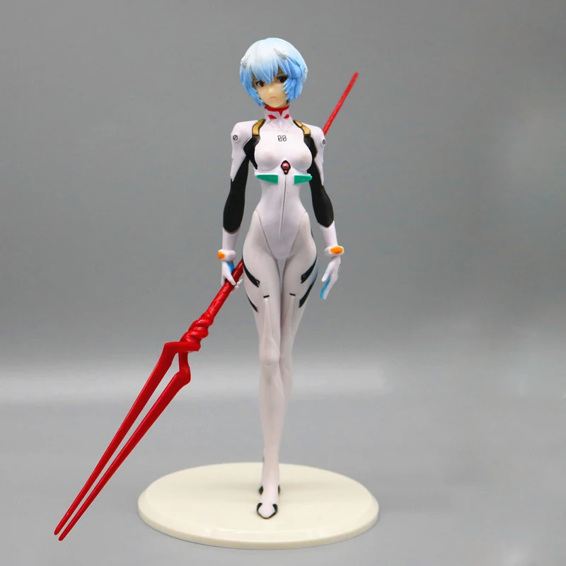 

22cm NEON GENESIS EVANGELION Ayanami Rei Spear Combat Version PVC Action Figure Anime Collectible Collection Toy Holiday Gifts