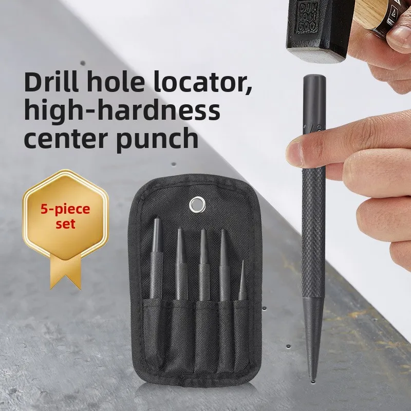 Non‑Slip Upgraded Center Punch, Practical Drilling Positioning Punch Accurate Marking Before Drilling Metal Wood