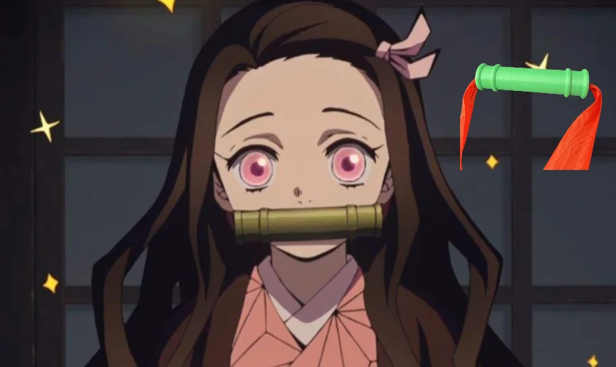 

Anime Kimetsu No Yaiba Kamado Nezuko Cosplay Costume Sealing Stick Cosplay Props Girls Halloween Bamboo Mouth Sticks
